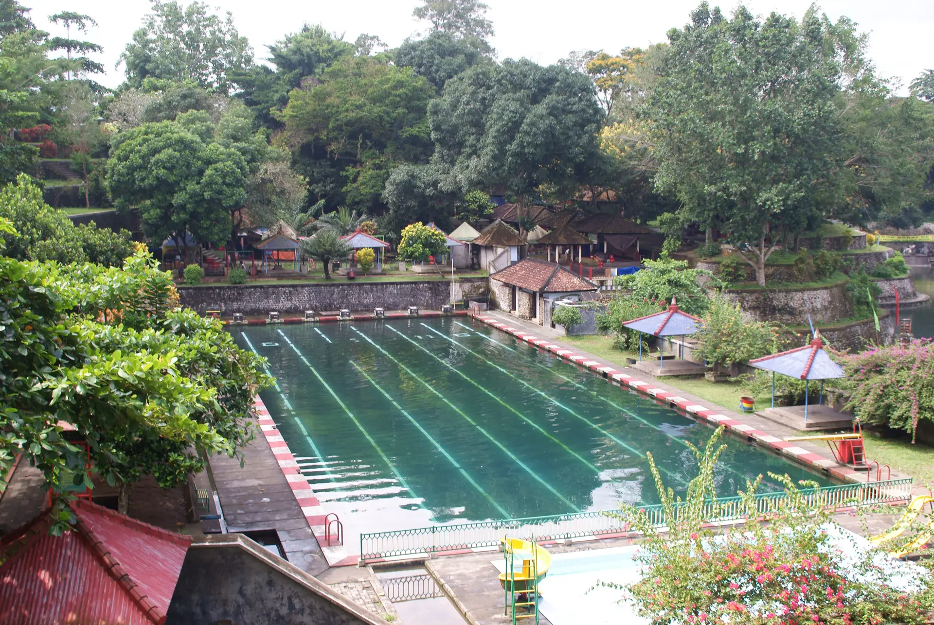 Garden pool and pavilions at Narmada